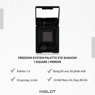 Hộp đựng 1 lõi phấn mắt kèm cọ makeup Palette Eye Shadow 1 Square / Mirror Inglot