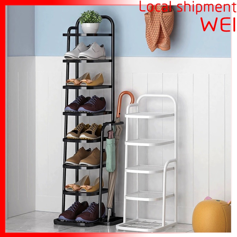 【Local seller】Kệ giày sắt rèn 7，8，9，10 tầng phong cách Châu Âu gọn gàng bền đẹp dễ cất giữ lau chùi 