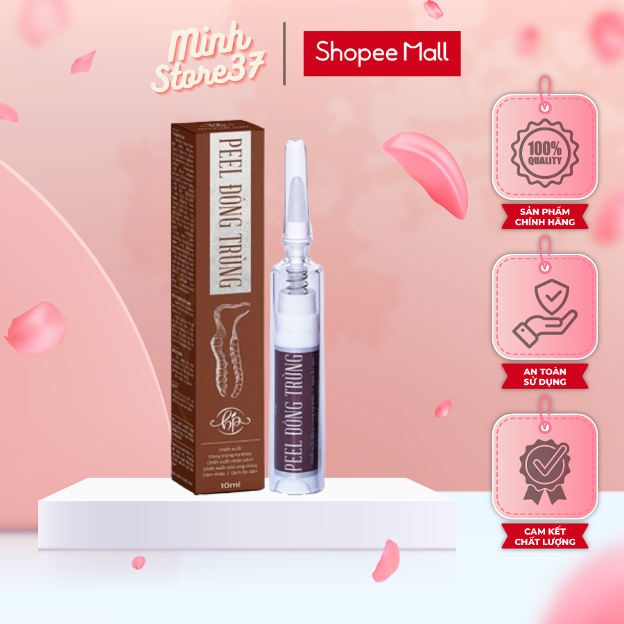 Peel Da Đông Trùng Tươi HUYỀN PHI Bóc Tách Nám Dưỡng Da Trắng Hồng Căng Bóng Mịn Màng