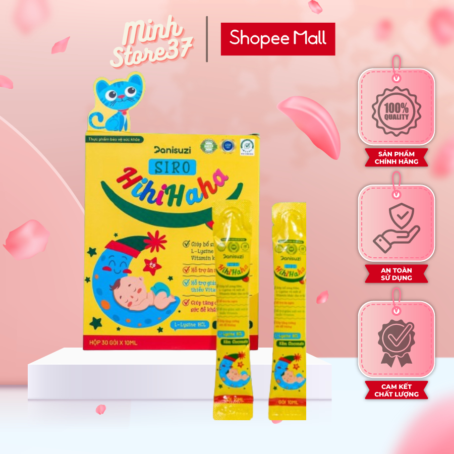 Siro Ăn Ngon Hihihaha HUYỀN PHI Hộp 30 Gói 10ml Giúp Bé Ăn Ngon Hấp Thụ Tốt Tăng Cường Đề Kháng