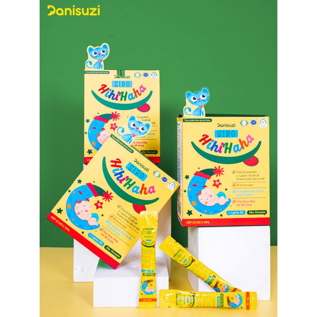 Siro Ăn Ngon Hihihaha HUYỀN PHI Hộp 30 Gói 10ml Giúp Bé Ăn Ngon Hấp Thụ Tốt Tăng Cường Đề Kháng