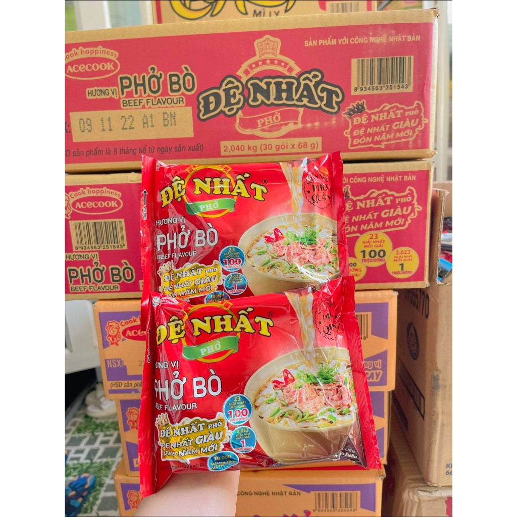 Phở gà, Phở bò Đệ Nhất Acecook Gói 68g - Ăn vặt Yu Yu Tây Ninh