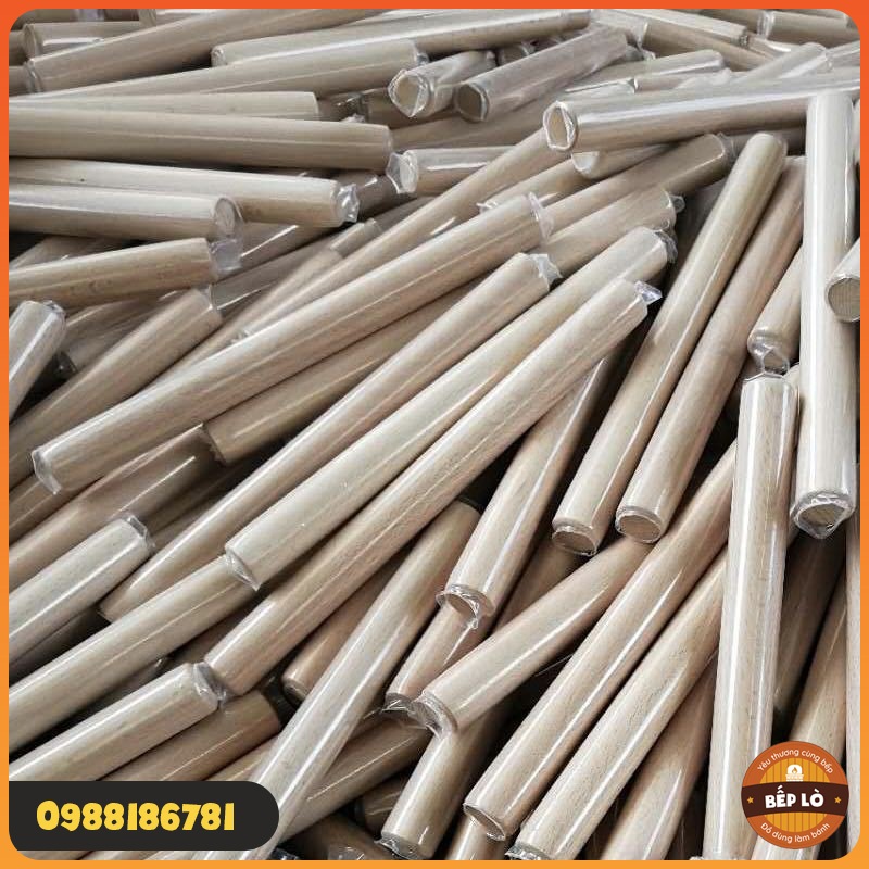 Dụng cụ lăn bột làm bánh bằng gỗ sồi thân thiện môi trường màu trắng ngà