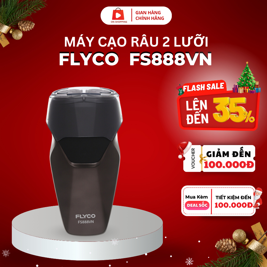 Máy Cạo Râu Flyco FS888VN ON SHOPPING Thời Thượng Thiết Kế Nhỏ Gọn Dễ Cầm Tay