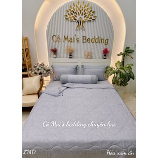 Lụa modal cao cấp - hoa xám ẩn - kháng khuẩn - không xù lông - mềm mịn mát