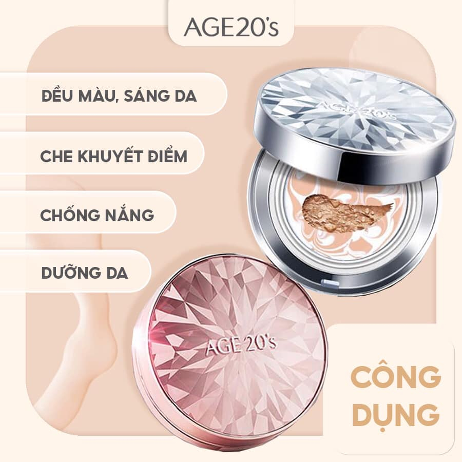 Phấn Nền Lạnh AGE20's Essence Cover Pact Original 12.5g tone 21/tone 23
