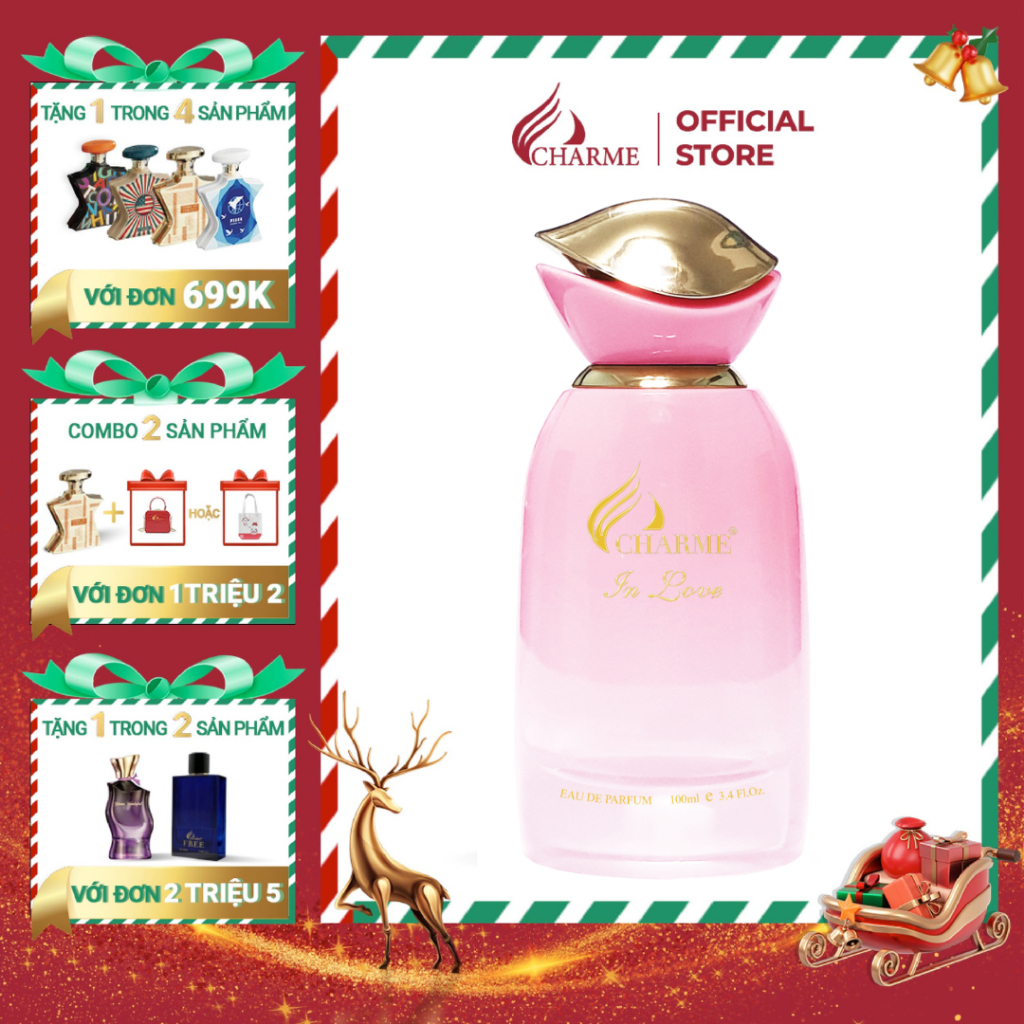 Nước hoa nữ chính hãng, Charme In Love, lưu hương lâu, gợi cảm, quyến rũ, và lôi cuốn, 100ml