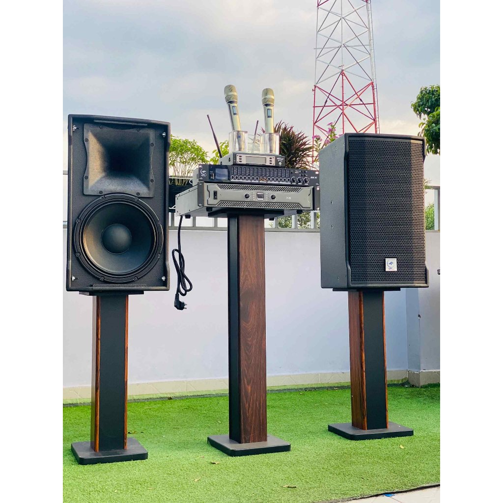 Dàn Karaoke Gia Đình Cặp Loa 4112, Đẩy X6, Vang JBK01, Micro MT500 - Tặng Kèm 10M Dây Loa và Jack Cắm Loa