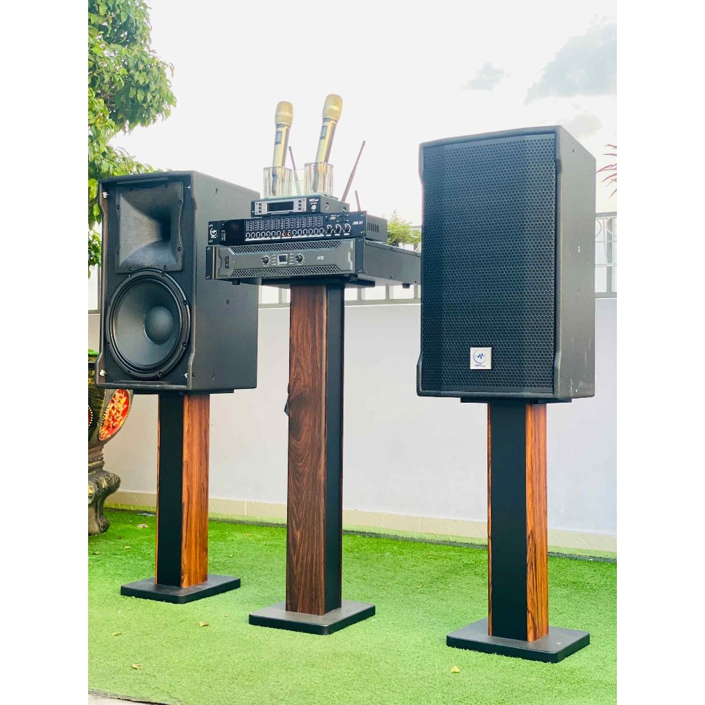 Dàn Karaoke Gia Đình Cặp Loa 4112, Đẩy X6, Vang JBK01, Micro MT500 - Tặng Kèm 10M Dây Loa và Jack Cắm Loa
