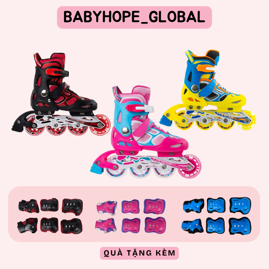 Giày patin trẻ em Cougar 835LSG, giày patin chính hãng