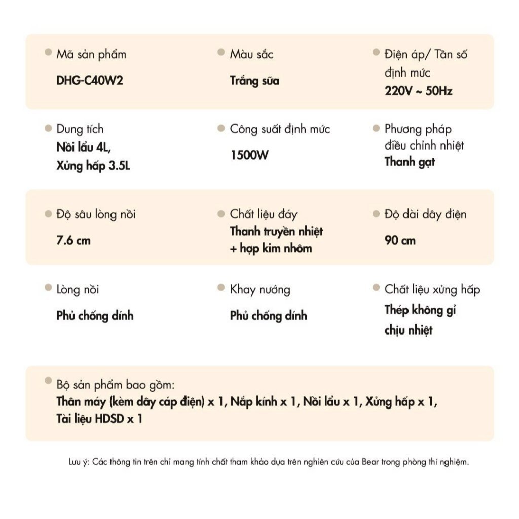 Nồi Lẩu Nướng BEAR, Bếp Lẩu Đa Năng 4L-  3in1 Kèm Khay Hấp-Bảo Hành 12 Tháng-Hàng Có Sẵn - Singhouse