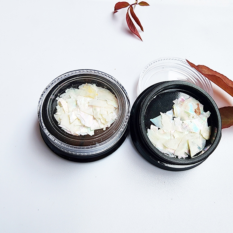 Xà cừ nail trắng ngọc trai lẻ hũ trang trí móng