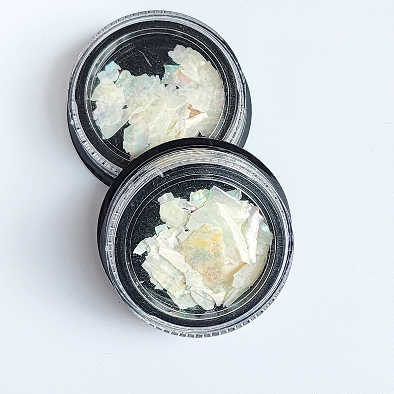 Xà cừ nail trắng ngọc trai lẻ hũ trang trí móng