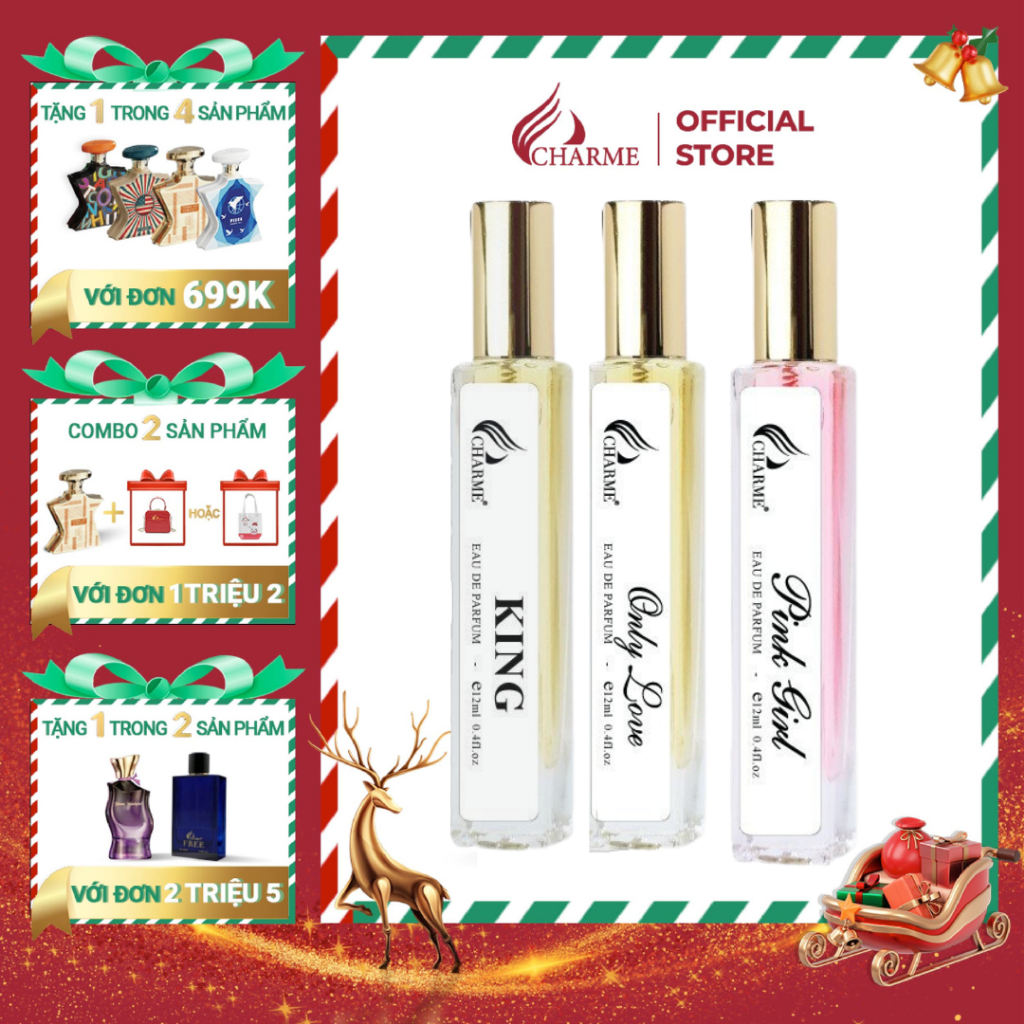 Nước Hoa Charme Chính Hãng Lưu Hương Lâu Từ 8-12 Tiếng, Hương Thơm Nhẹ Nhàng, Quyến Rũ 10ml