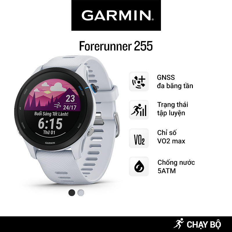 Đồng Hồ Thông Minh Garmin Forerunner 255 Music Wifi GPS  - Hàng Chính Hãng