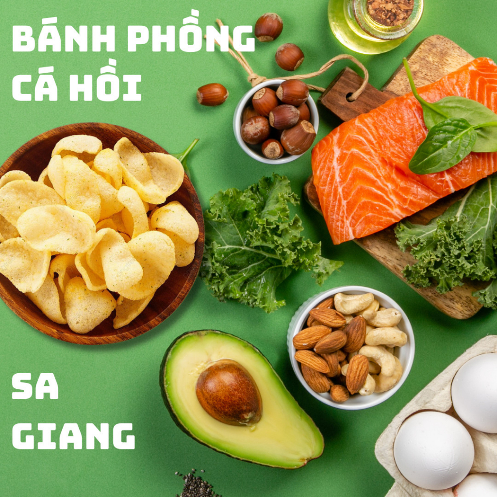 Bánh phồng cá hồi 40% cá hồi Sa Giang - 200g