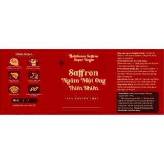 Tem dán hũ saffron ngâm mật ong [COMBO 10 TEM]
