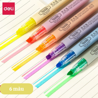 Bút đánh dấu highlight dạ quang 6 màu lựa chọn