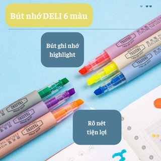 Bút đánh dấu highlight dạ quang 6 màu lựa chọn