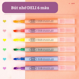 Bút đánh dấu highlight dạ quang 6 màu lựa chọn