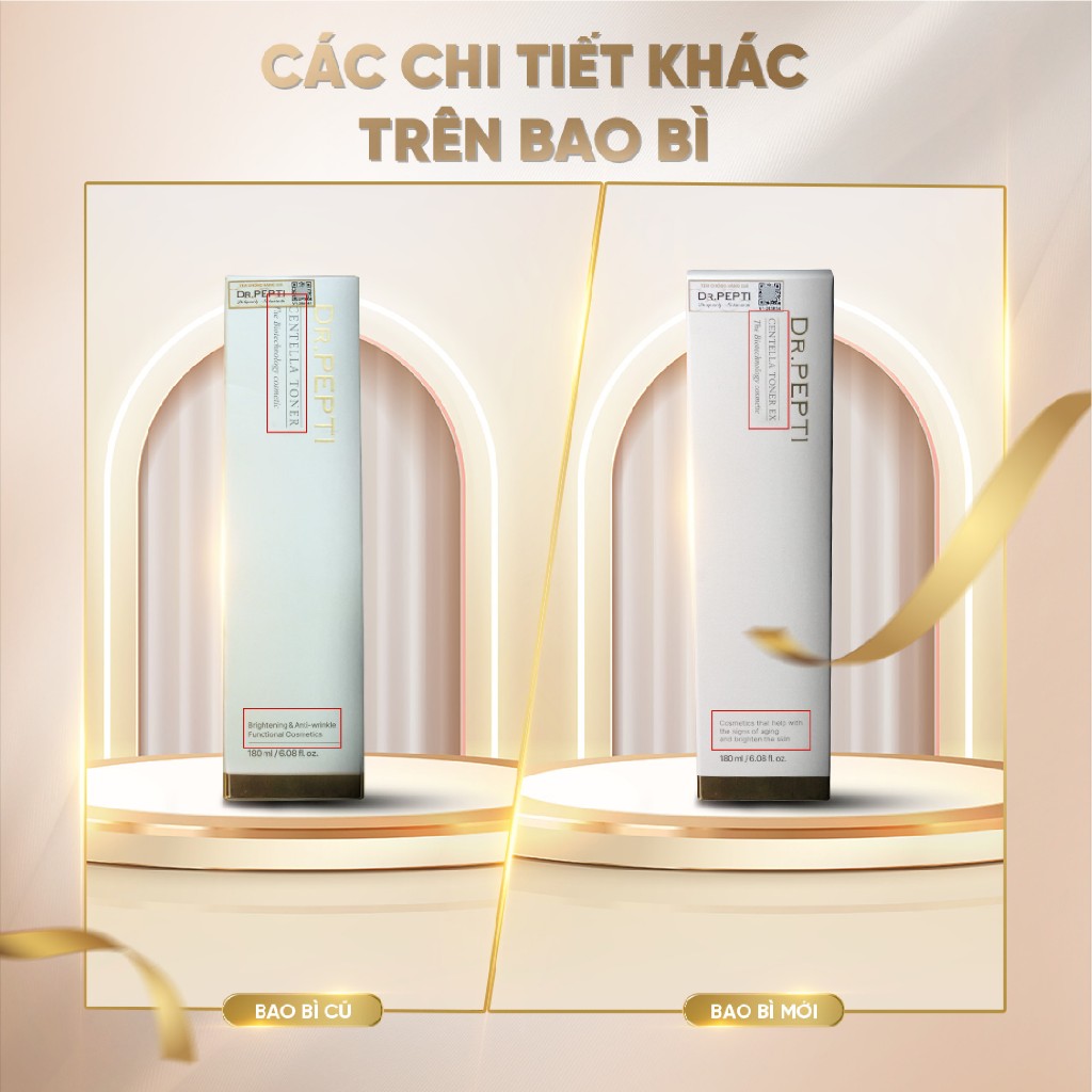 Nước hoa hồng cân bằng da Centella Asiatica Dr.Pepti+ 180ml