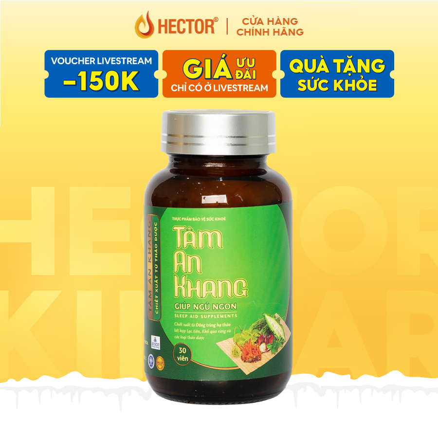Viên Nang Ngủ Ngon Thảo Dược Tâm An Khang Lọ 30 viên
