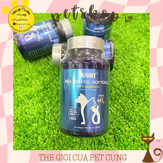 . Dầu cá dưỡng lông, mượt lông cho chó mèo KAMT sea fish oil softgels