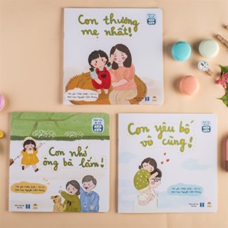 Sách Thơ Đọc To Bộ 3 Cuốn Gia Đình Bé Bỏng Con Thương Mẹ Nhất, Yêu Bố Vô Cùng, Nhớ Ông Bà Lắm - Lionbooks