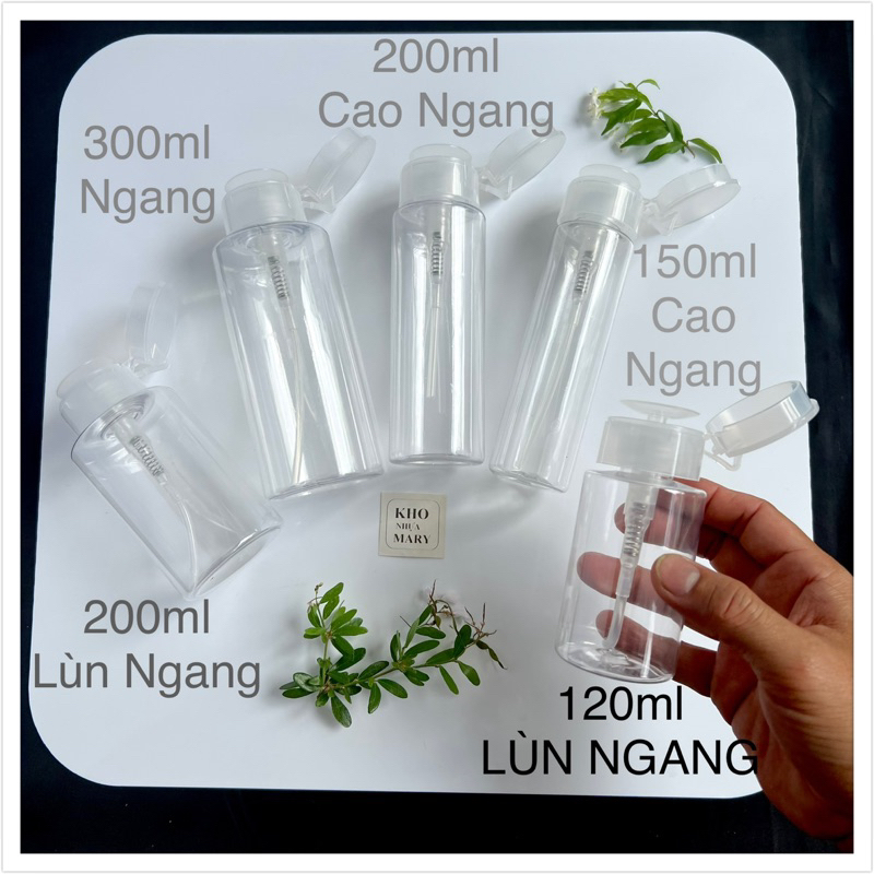 CHAI ĐỰNG DUNG DỊCH TẨY TRANG - LỌ CHIẾT TONE , NƯỚC HOA HỒNG , rửa móng chai 100ml 120ml 200ml 250ml 300ml