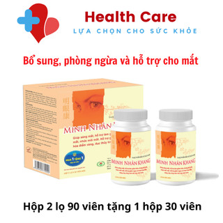 Minh Nhãn Khang Hộp 180 Viên - Giúp Đôi Mắt Luôn Sáng & Ngăn Ngừa Bệnh Lý Về Mắt