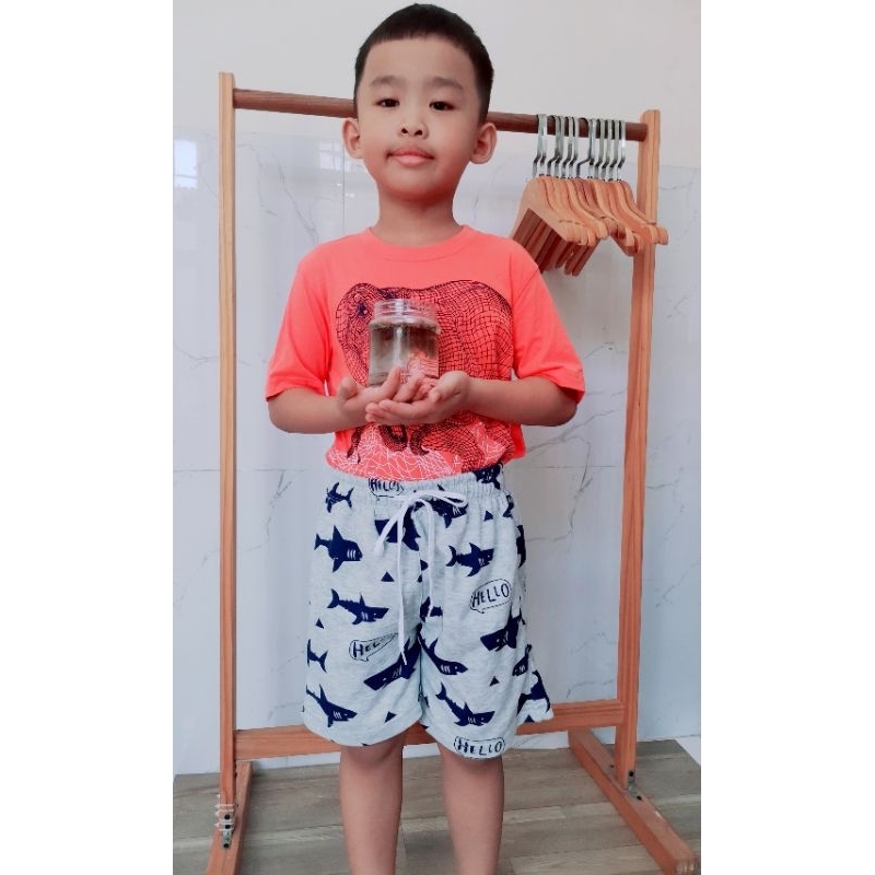 Quần short thun cotton da cá bé trai size đại 22-52kg lên chuyền từ vải dư