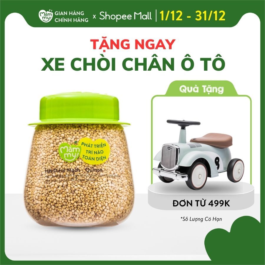 Hạt Diêm Mạch Quinoa Hữu Cơ Mămmy ăn dặm tốt cho sự phát triển cơ bắp và xương của bé - hũ 110g