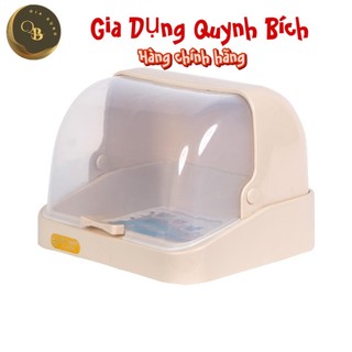 Khay úp bình sữa, úp ly, úp cốc có nắp vệ sinh, Khay úp có nắp nhựa Việt Nhật