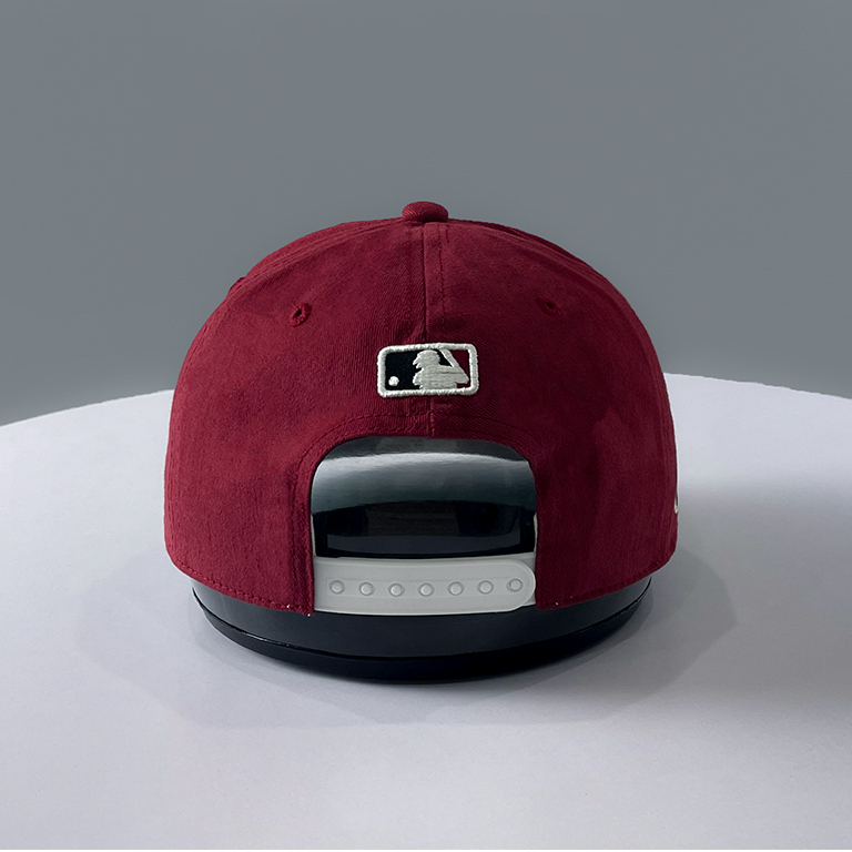 Mũ Snapback, nón HIPHOP M.LB lưỡi bằng mix màu đỏ trắng thêu logo LA, M236