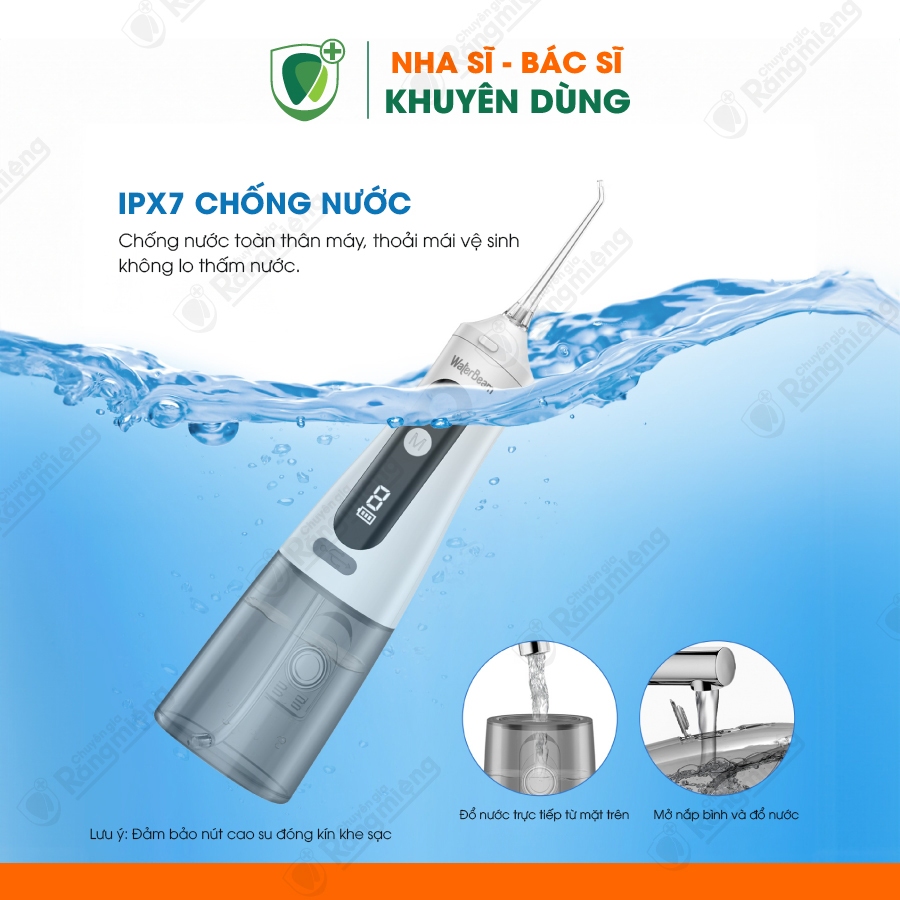 Máy Tăm Nước Cầm Tay WaterBeam Cao Cấp 9 cấp độ Bảo Hành 15 tháng