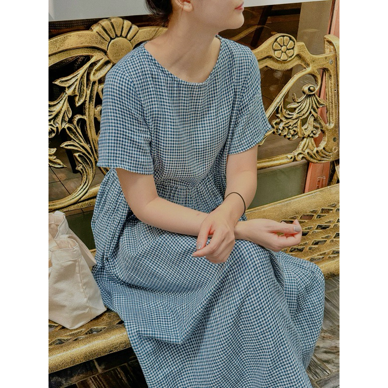 HERS - Đầm babydoll caro