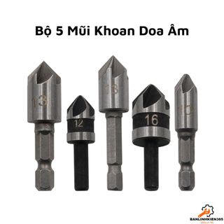 Bộ 5 mũi khoan doa âm miệng lỗ bắt âm vít chất lượng cao