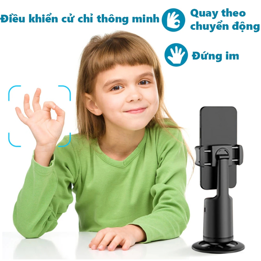 Giá đỡ điện thoại thông minh Gimbal P01 livestream quay video 360 theo dõi khuân mặt