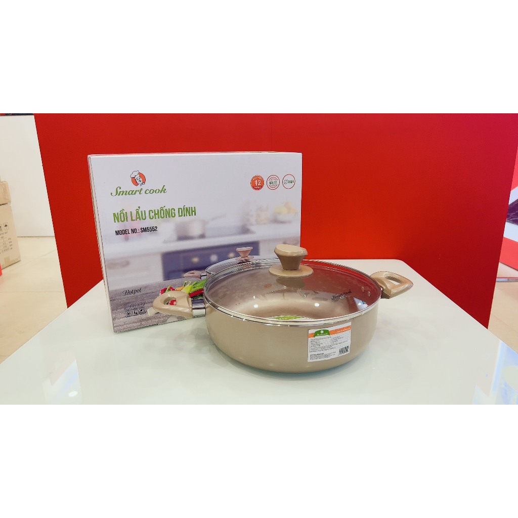 Nồi lẩu chống dính vân đá Smratcook 5552KMB chảo xào