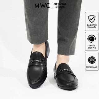 Giày tây nam mwc 6648 - giày tây nam chất liệu da trơn phối khoá thanh lịch
