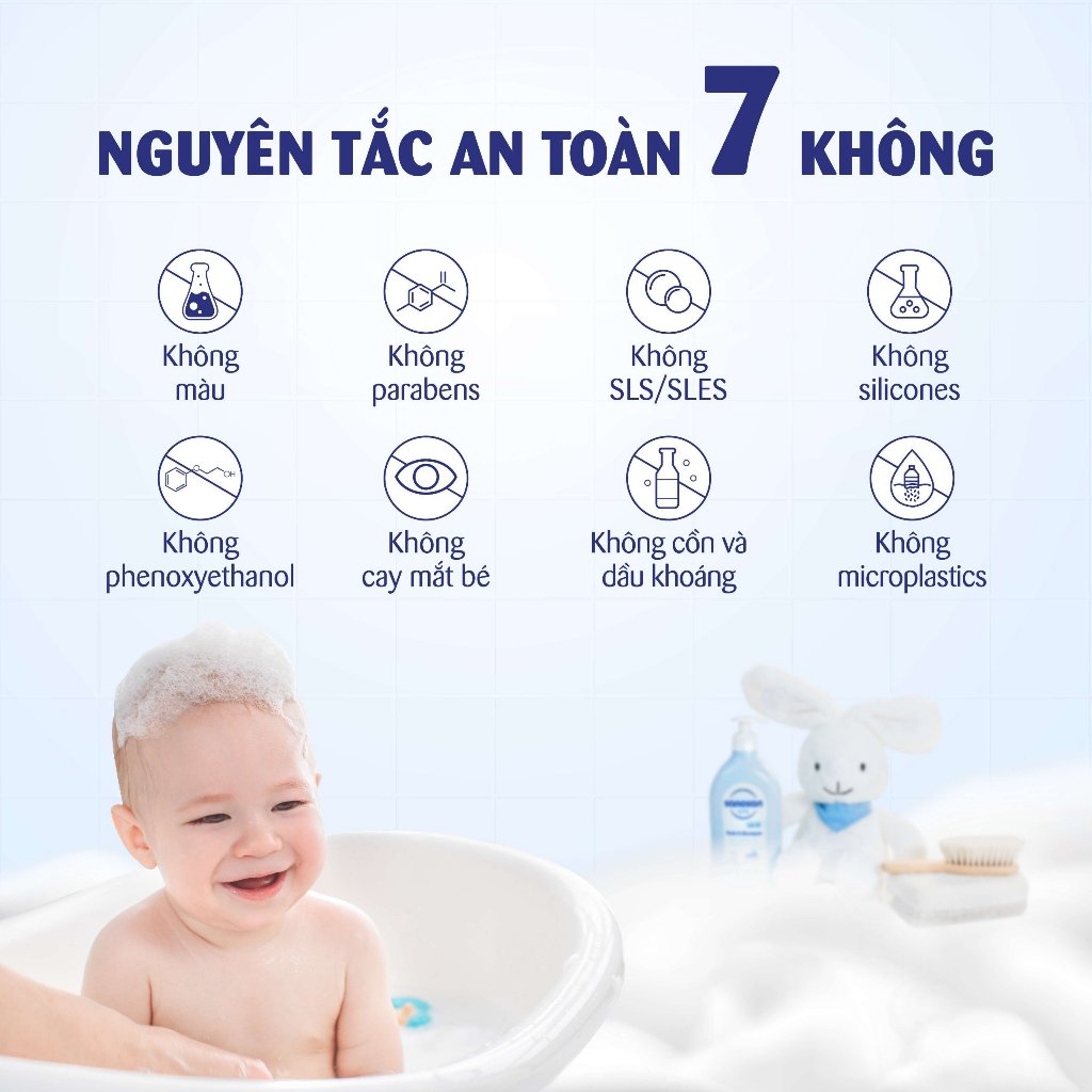 Sữa tắm gội Sanosan Baby Bath And Shampoo cho da khô và nhạy cảm 50ml