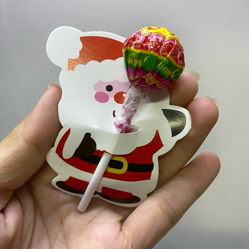 Hoa kẹo mút chupa chups trang trí kẽm nhung tặng quà giáng sinh  kẹo noel handmade 2023