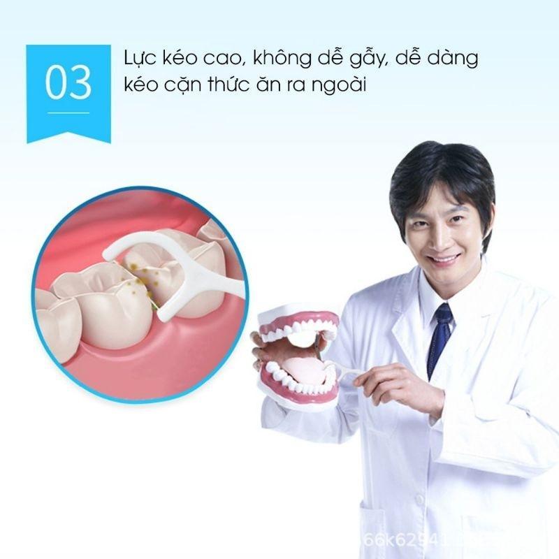Chỉ Nha Khoa Bảo Vệ Sức Khoẻ Răng Miệng Hộp 50 Cây, Tăm Chỉ Nha Khoa Giúp Loại Bỏ Sạch Mảng Bám Thức Ăn Trong Kẽ Răng