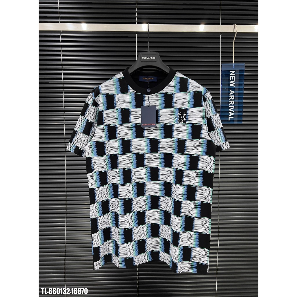 🔥Hot🔥Áo thun LV họa tiết caro 3D thiết kế hot trend Nam Nữ New 2024
