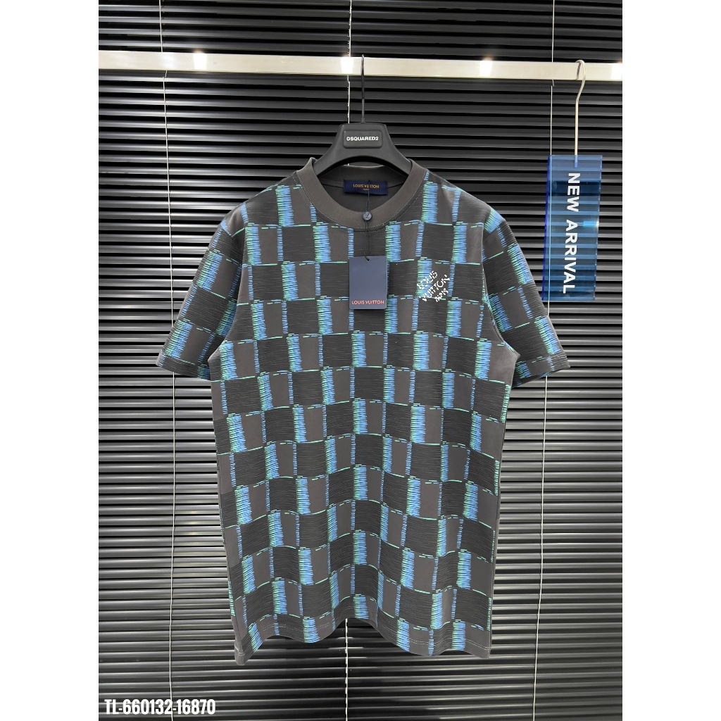 🔥Hot🔥Áo thun LV họa tiết caro 3D thiết kế hot trend Nam Nữ New 2024