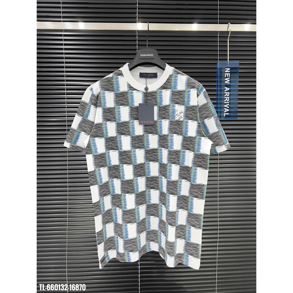🔥Hot🔥Áo thun LV họa tiết caro 3D thiết kế hot trend Nam Nữ New 2024