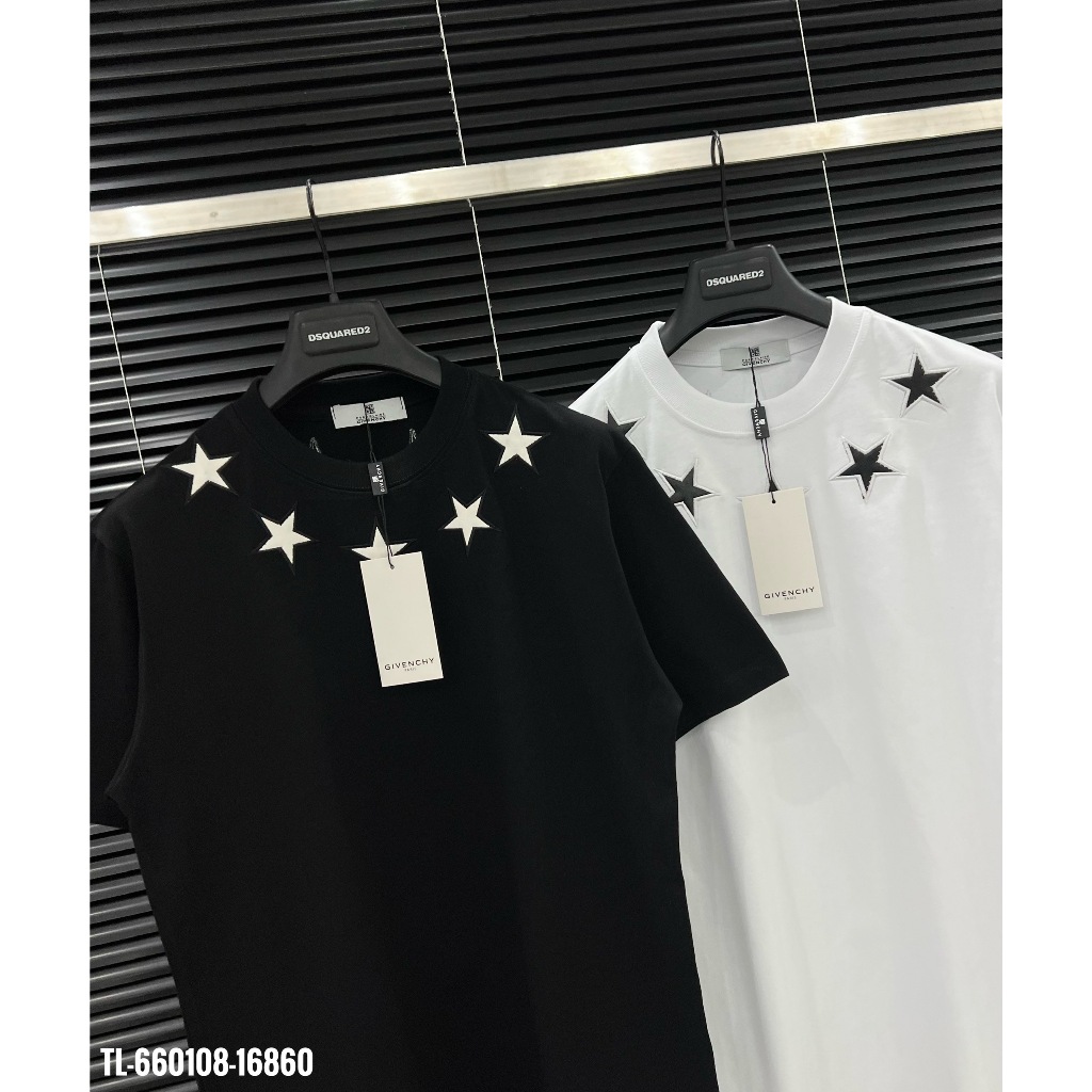 🔥Hot🔥Áo thun Givenchy thêu sao thiết kế hot trend Nam nữ New 2024