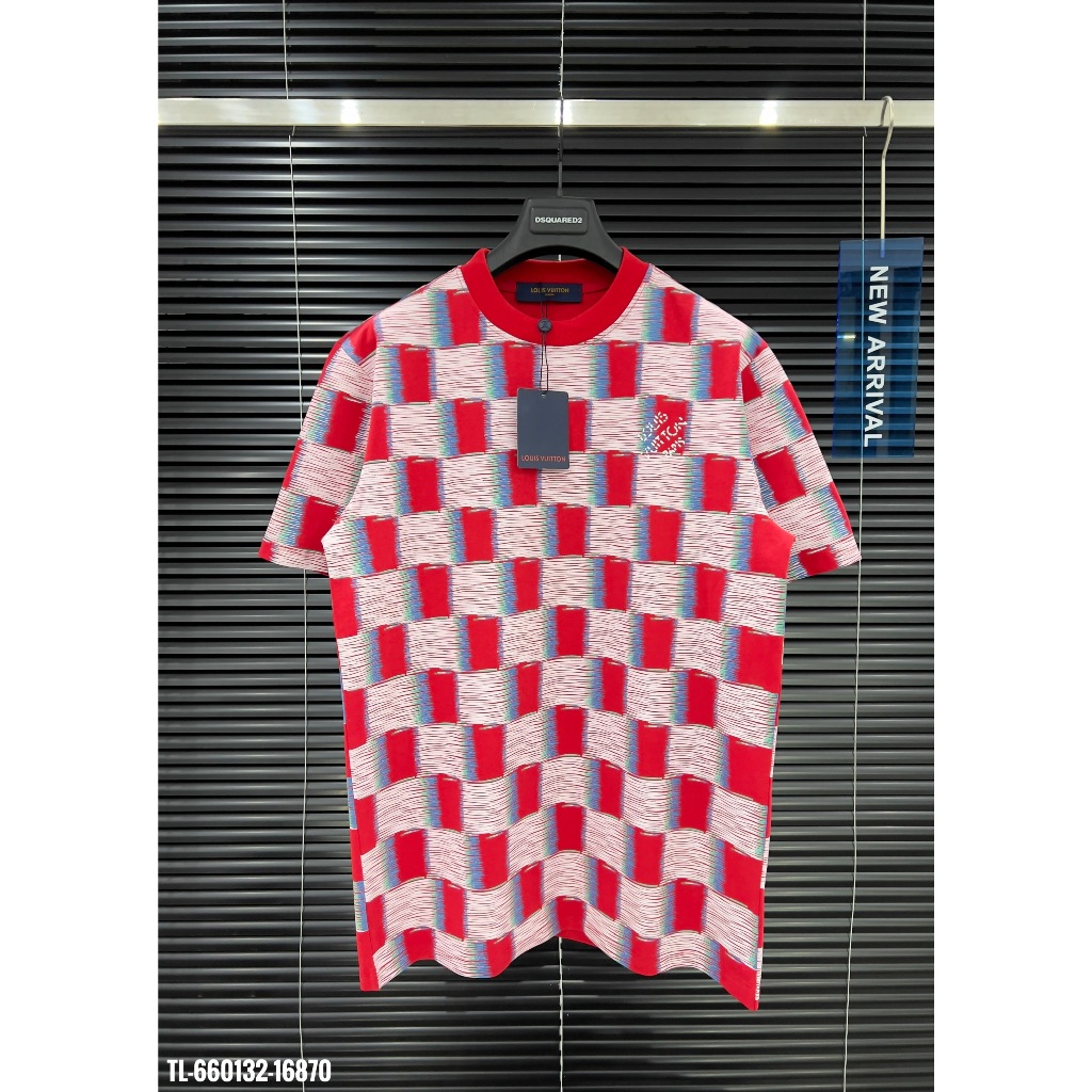 🔥Hot🔥Áo thun LV họa tiết caro 3D thiết kế hot trend Nam Nữ New 2024
