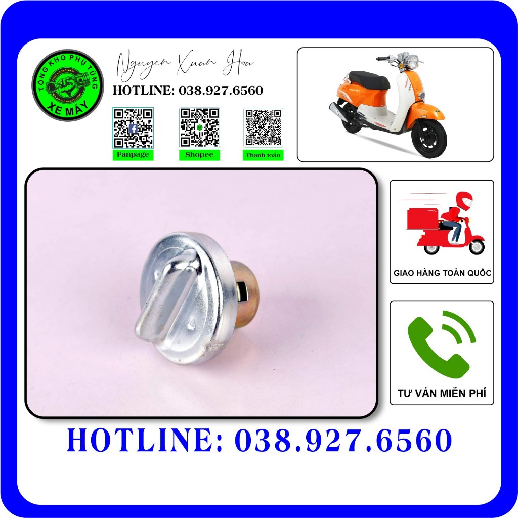 Nắp bình xăng Giorno/ Crea/ Today/ Wave/ Cub/ Dream/ Si/ HSV1/ HSV2/ HSV3 (Hàng chất lượng cao, lắp được mọi loại xe)