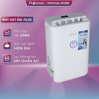 Máy hút ẩm lọc không khí 12-40m2 Nhật Bản FujiE, máy hút ẩm không khí dân dụng thông minh hiển thị % độ ẩm